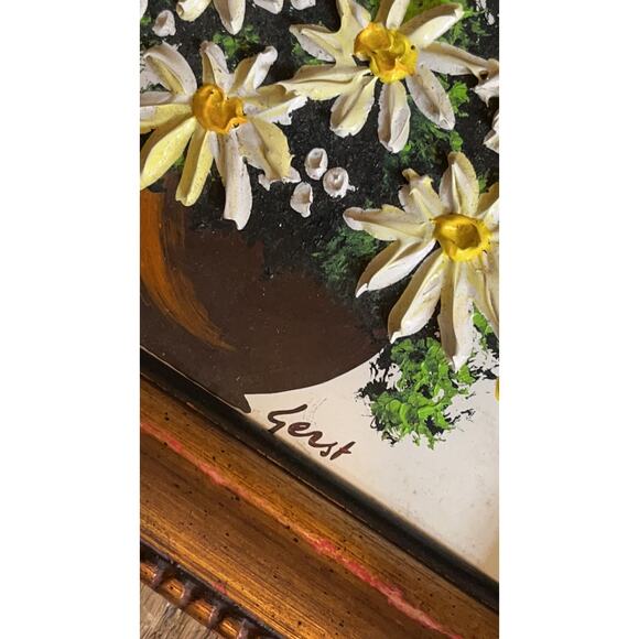 Original Oil Painting on Wood CAROLE GERS, Signed, Framed, 9.5" x 7.5" - Picture 3 of 7